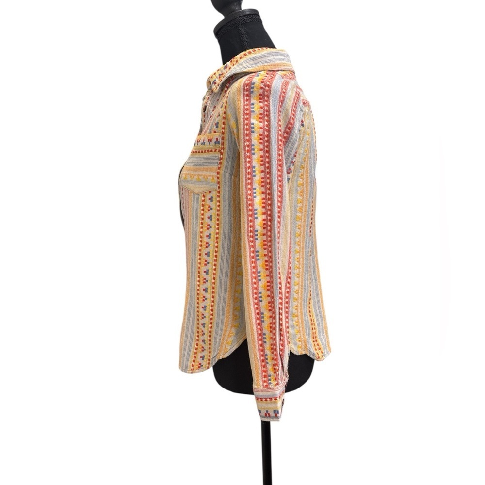 Anthropologie Embroidered Bohemian Boho Top Shirt long sleeve - Picture 3 of 9